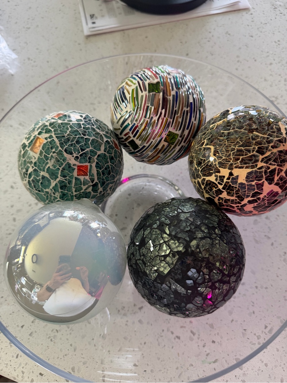 Decorative Mosaic Glass Balls - Picture 7 of 10